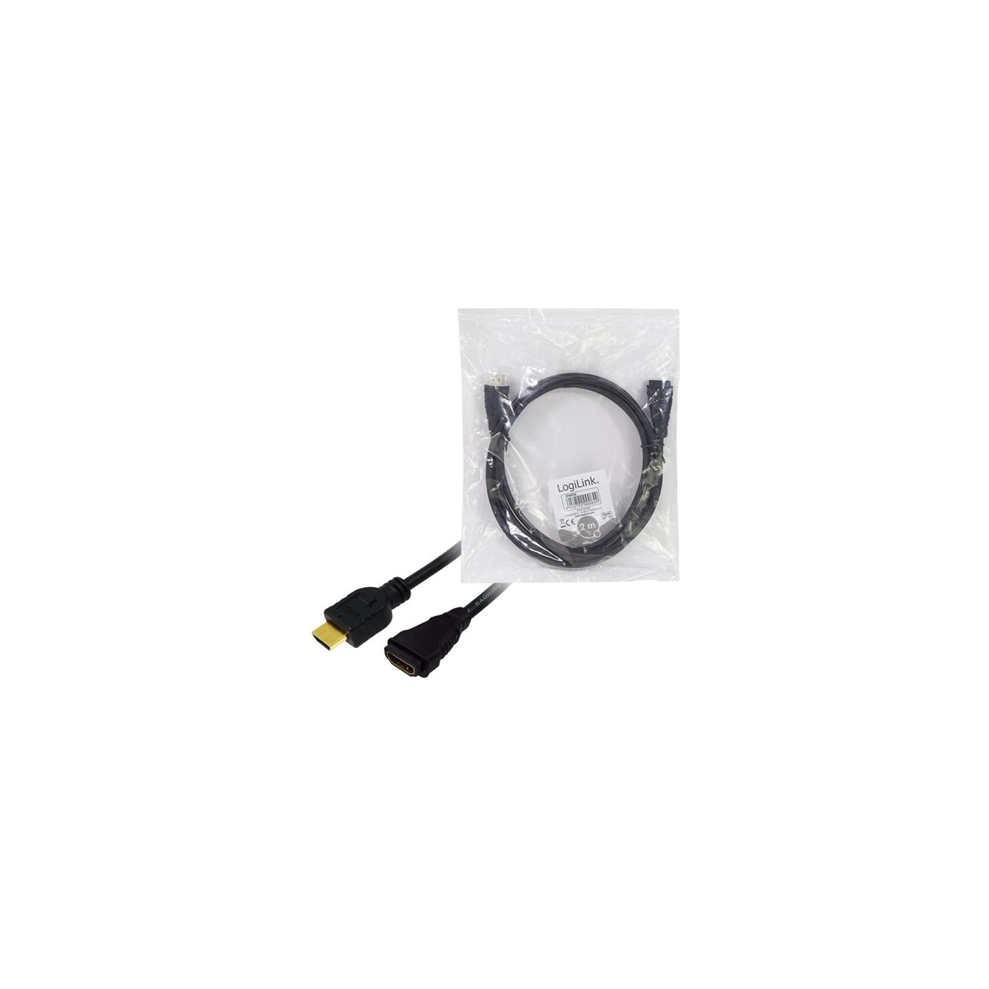 Logilink | HDMI Cable Type A Male - HDMI Type A Female | CH0056 | HDMI Type A Female | HDMI Type A Male | HDMI to HDMI | 2 m