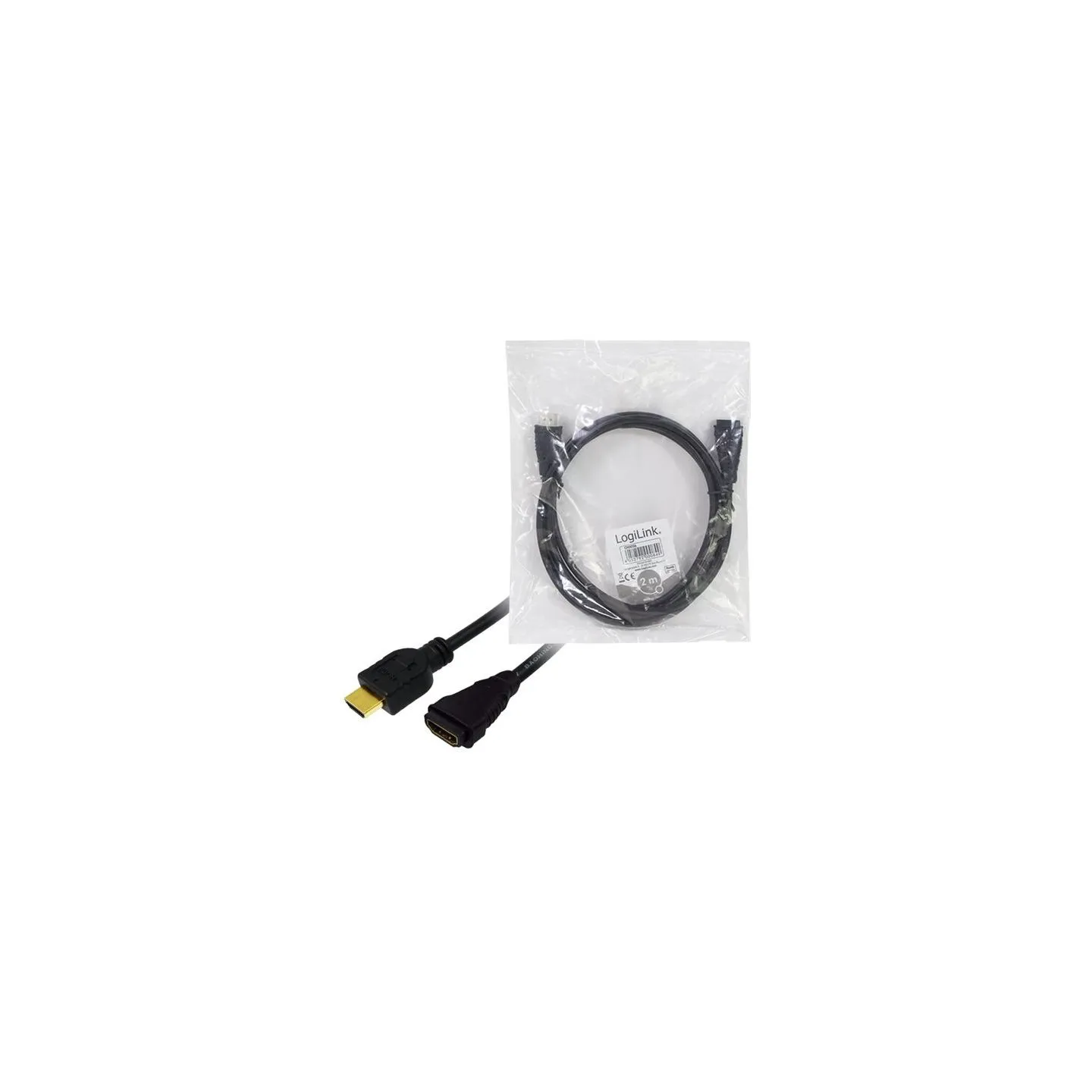 Logilink | HDMI Cable Type A Male - HDMI Type A Female | CH0056 | HDMI Type A Female | HDMI Type A Male | HDMI to HDMI | 2 m
