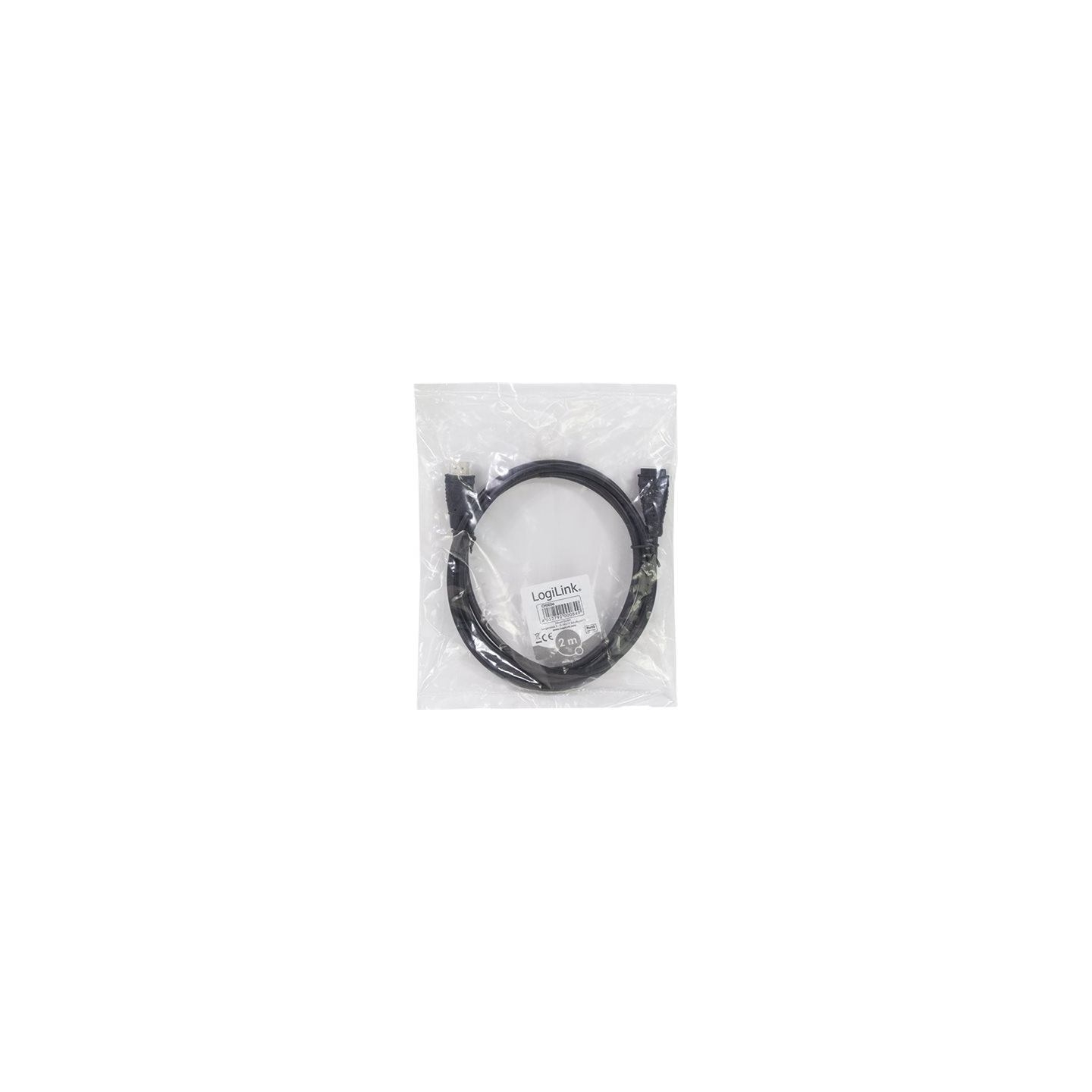 Logilink | HDMI Cable Type A Male - HDMI Type A Female | CH0056 | HDMI Type A Female | HDMI Type A Male | HDMI to HDMI | 2 m