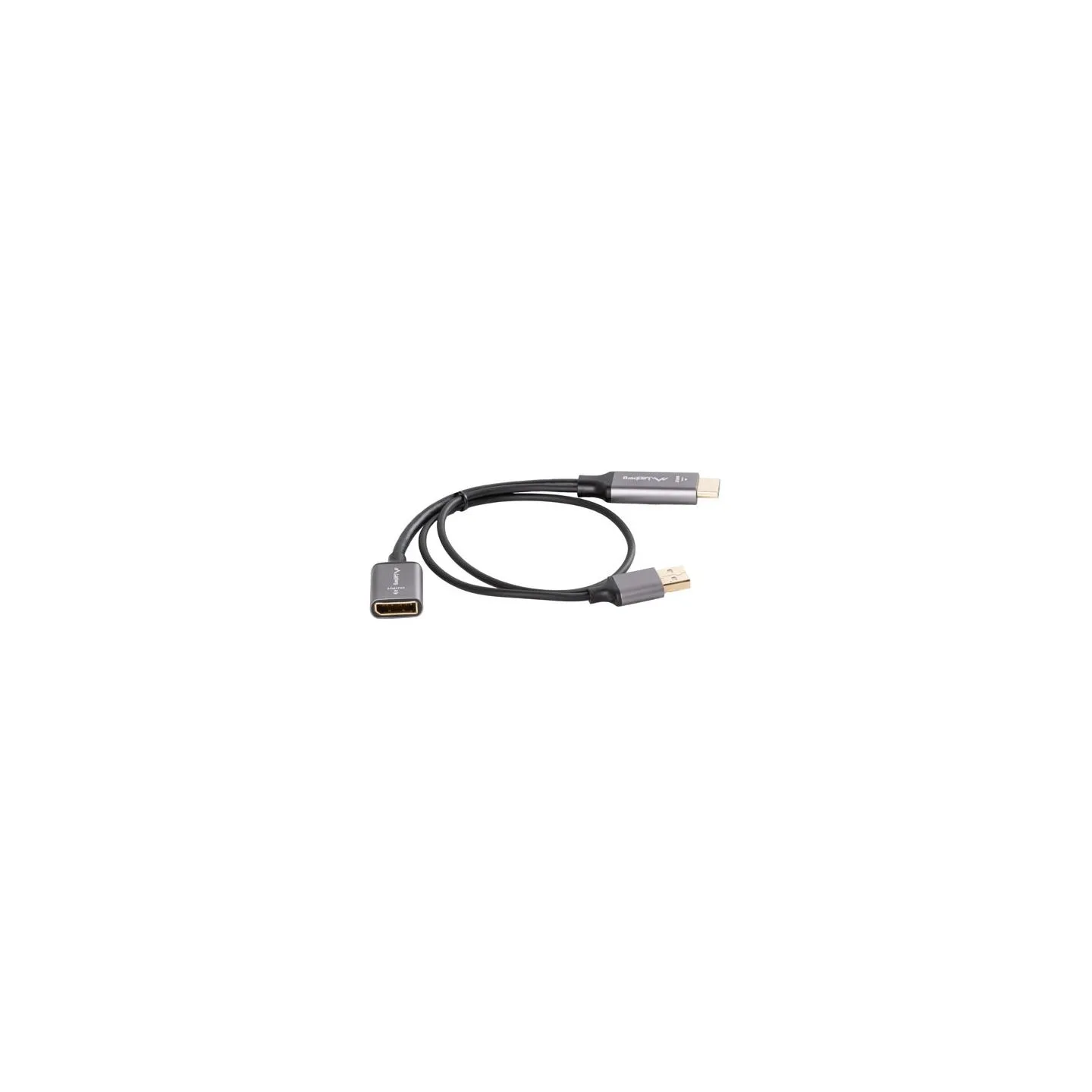 Lanberg HDMI (M) to Displayport (F) Adapter 4K on cable 20cm, Silver | AD-HD-DP-02