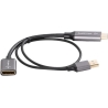 Lanberg HDMI (M) to Displayport (F) Adapter 4K on cable 20cm, Silver | AD-HD-DP-02