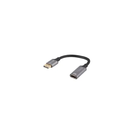 Lanberg Displayport (M) to HDMI (F) Adapter 8K on cable 20cm, Silver | AD-DP-HD-04