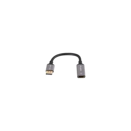 Lanberg Displayport (M) to HDMI (F) Adapter 8K on cable 20cm, Silver | AD-DP-HD-04
