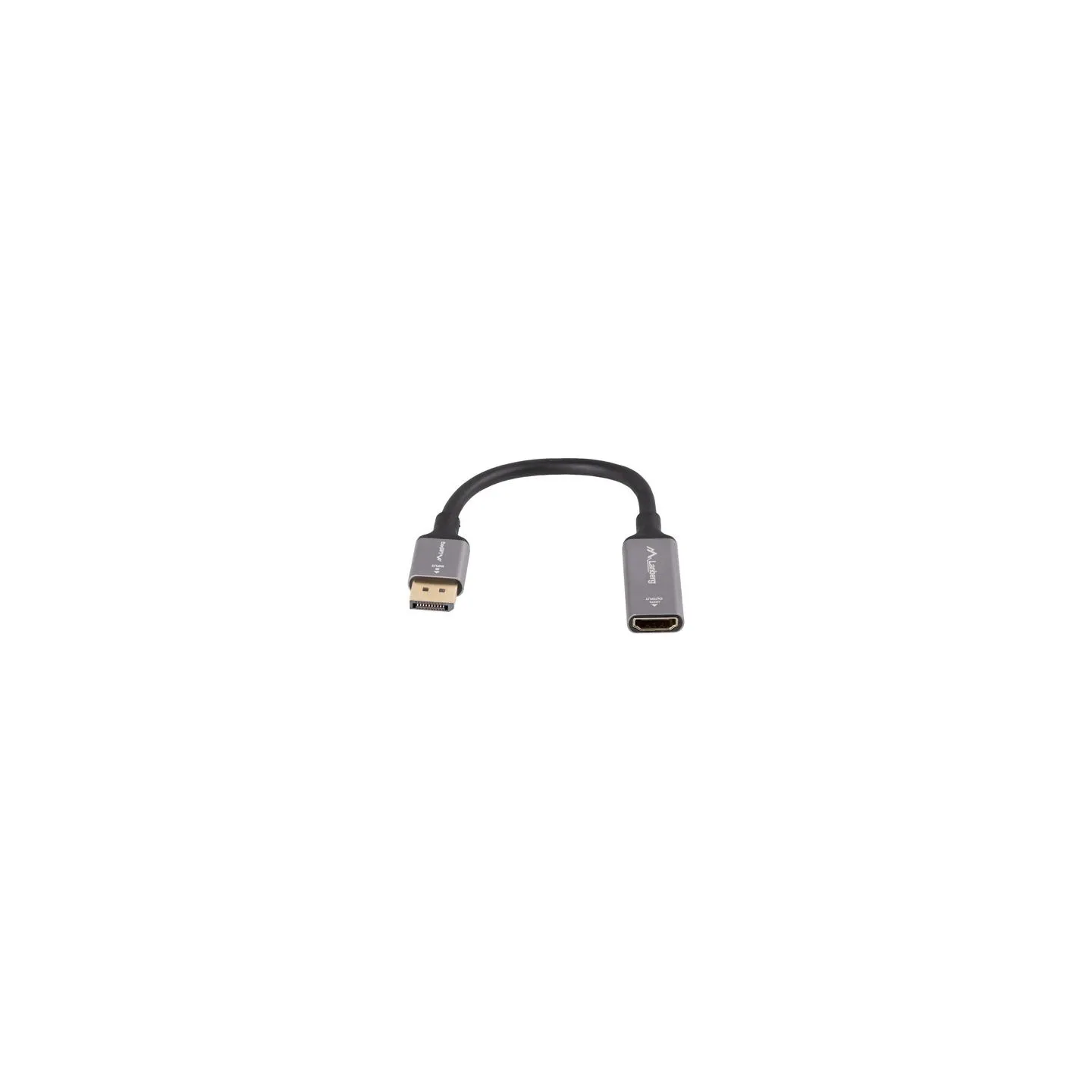 Lanberg Displayport (M) to HDMI (F) Adapter 8K on cable 20cm, Silver | AD-DP-HD-04