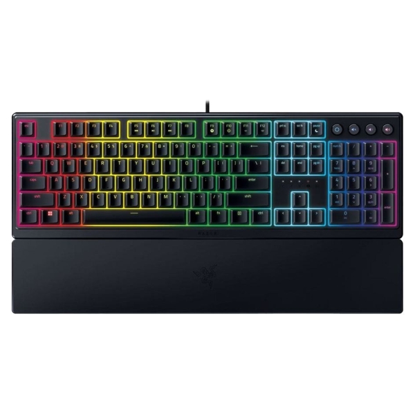 Razer Ornata V3, Mecha-membrane switches, 10 Razer Chroma™ RGB Lighting Zones, 1000 Hz Ultrapolling, Backlit keys, UV coated ABS