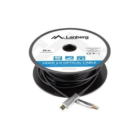 Lanberg HDMI V2.0 Cable | CA-HDMI-20FB-0200-BK | HDMi to HDMI | 20 m