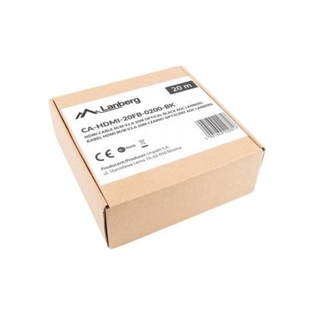 Lanberg Cable HDMI M/M v2.0 CA-HDMI-20FB-0200-BK 20m black