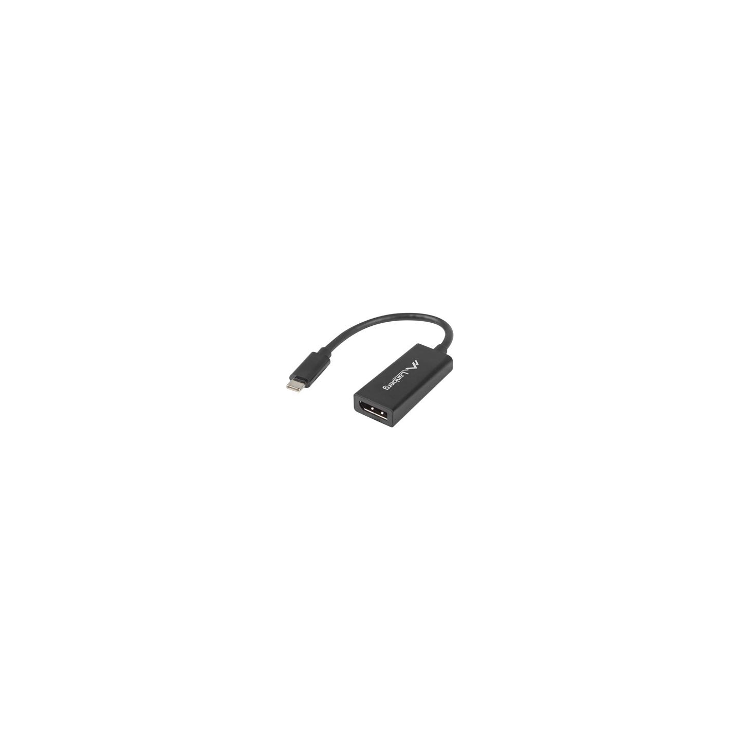Lanberg USB-C (M) 3.1 to Displayport (F) Adapter cable 15cm, Black | AD-UC-DP-01