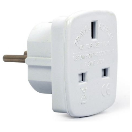 Gembird | AC power adapter, UK socket to EU Schuko plug, 7.5 A | Travel adapter