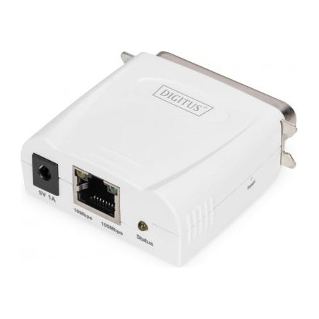 Digitus | Fast Ethernet Print Server, 1-Port 1x RJ45, 1x DB-36-pin male Centronics | DN-13001-1 | White