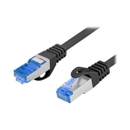 Lanberg | Patchcord Cat.6A S/FTP LSZH CCA | PCF6A-10CC-0200-BK | 2 m | Black