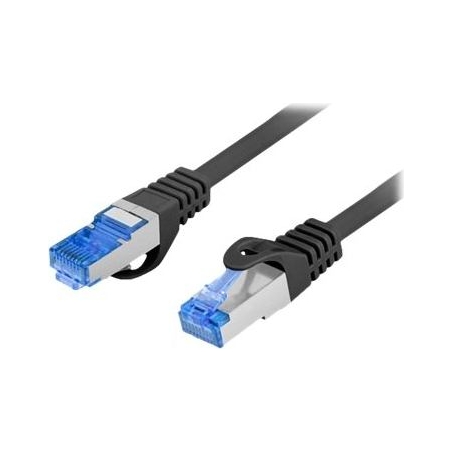 Lanberg | Patch cable - CAT 6a | RJ-45 - male | RJ-45 - male | 1 m | Black | RAL 9004