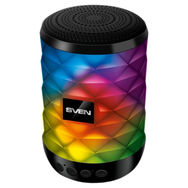 Sven Speaker SVEN PS-55, black (5W, TWS, Bluetooth, FM, USB, microSD, 600mA*h)