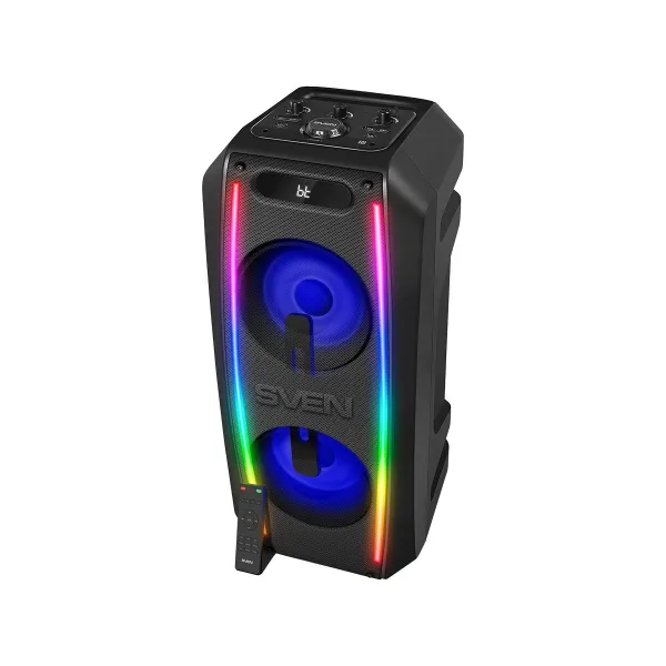 Sven Speaker SVEN PS-740, black (100W, TWS, Bluetooth, FM, USB, microSD, LED-display, 4400mA*h)