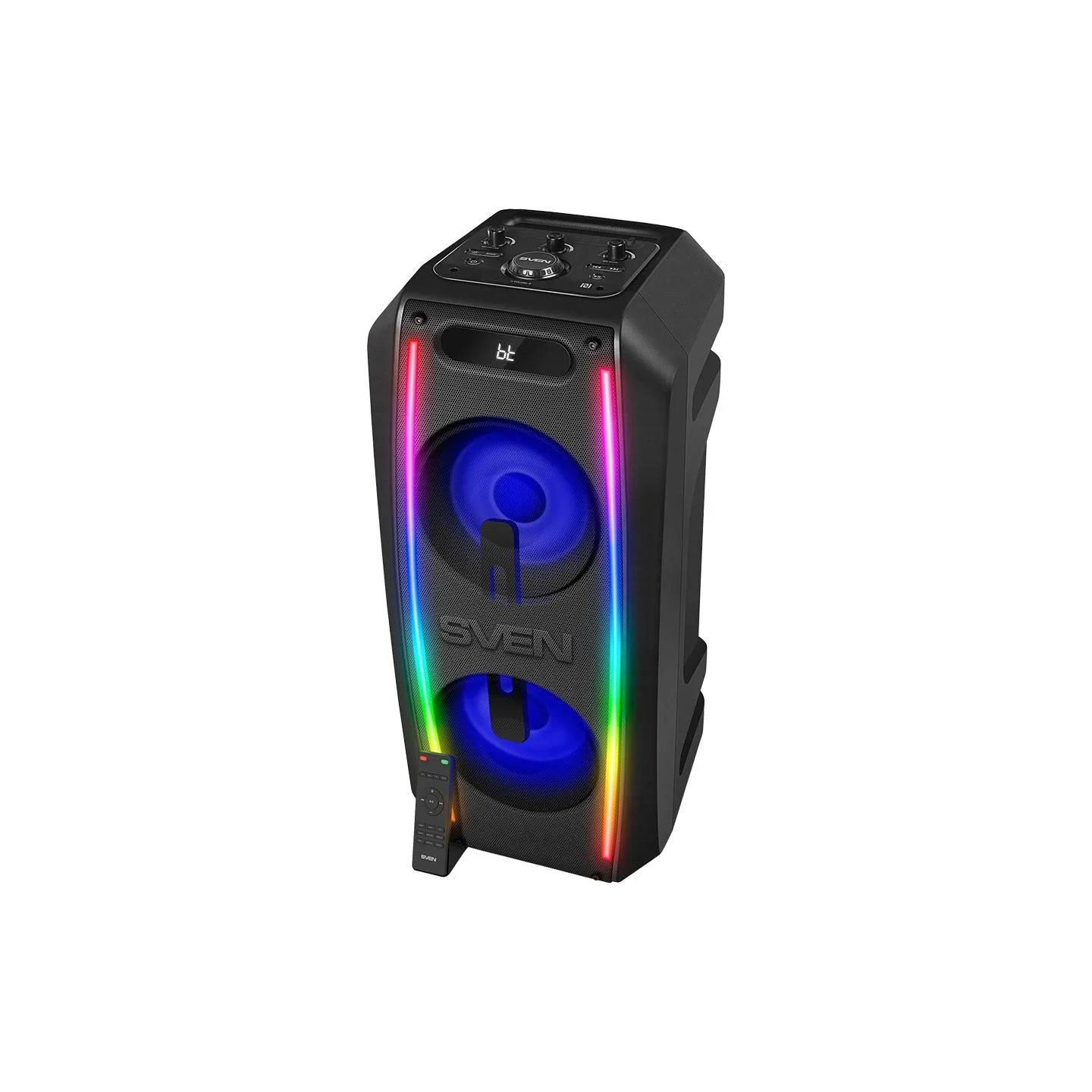 Sven Speaker SVEN PS-740, black (100W, TWS, Bluetooth, FM, USB, microSD, LED-display, 4400mA*h)
