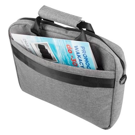 Natec Laptop Bag, Mustela, 15.6", Grey | Natec | Mustela | Fits up to size 15.6 " | Toploading laptop case | Shoulder strap | Gr