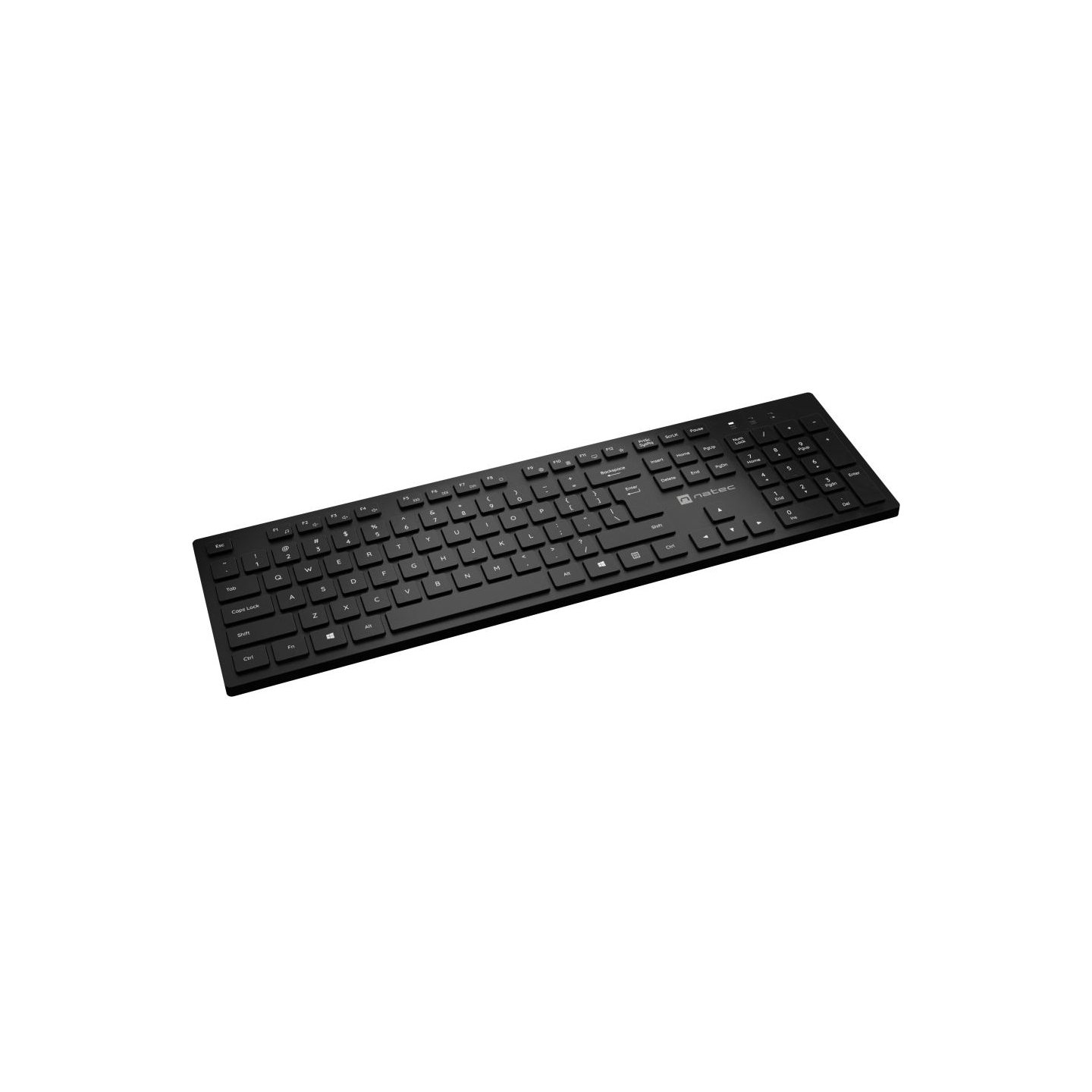Natec Keyboard, Slim, US, Wiress, Black