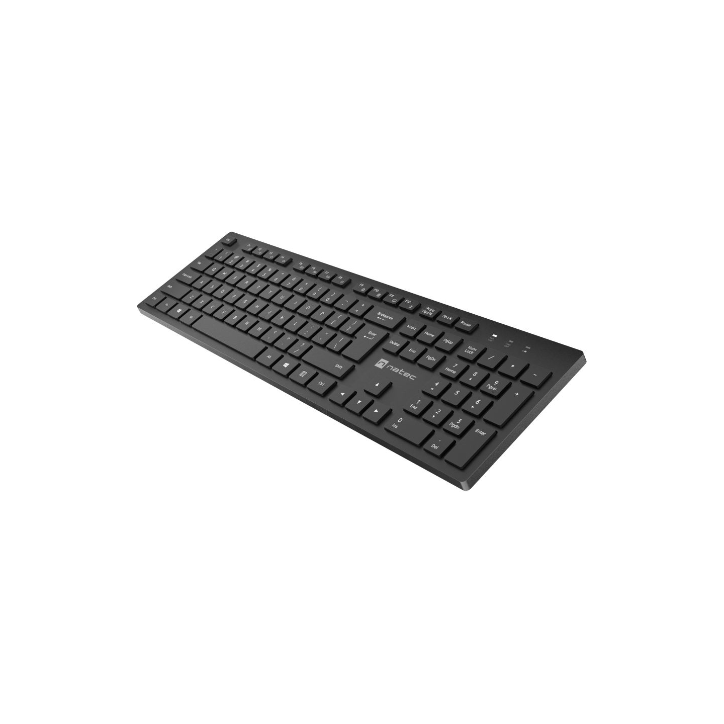 Natec Keyboard, Slim, US, Wiress, Black