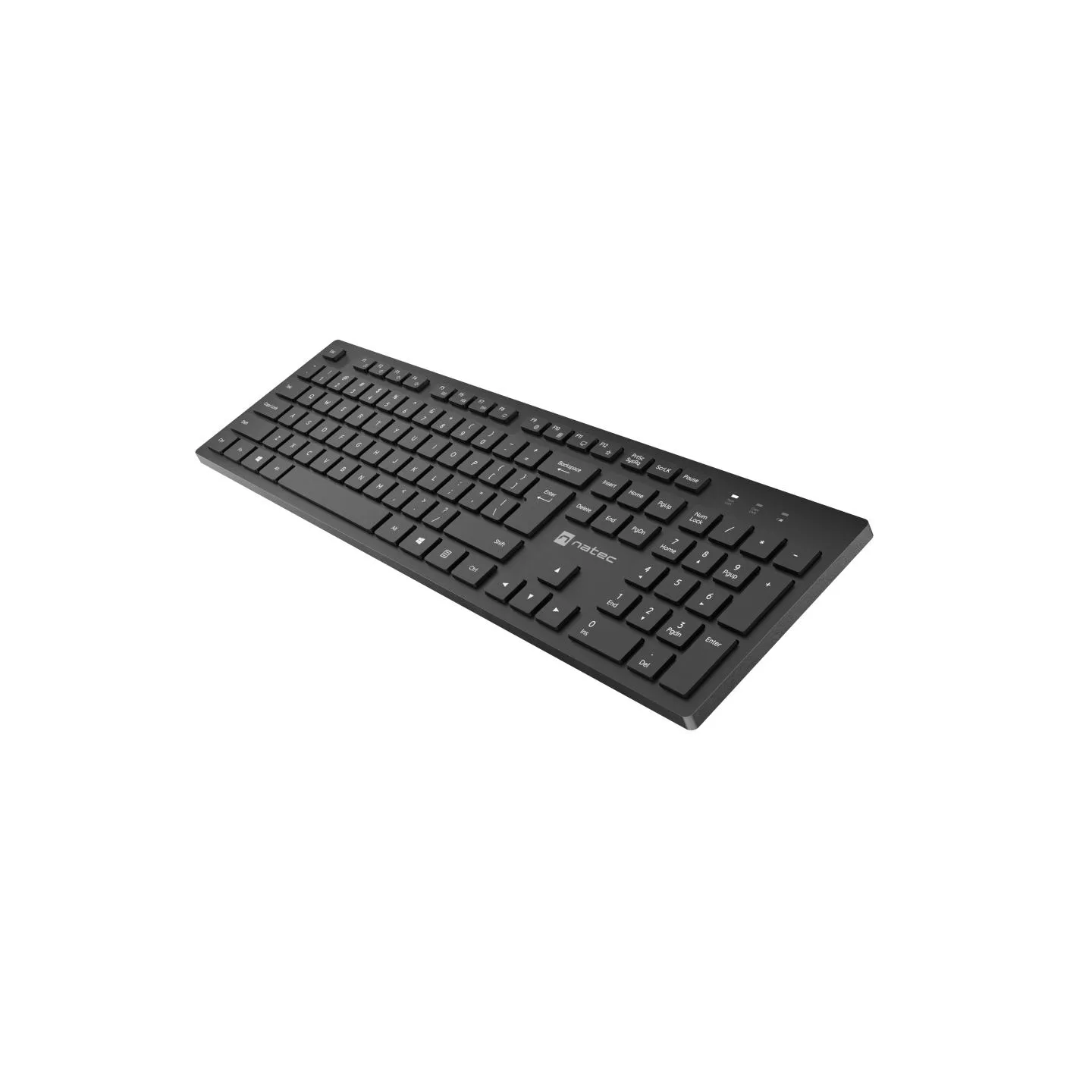 Natec Keyboard, Slim, US, Wiress, Black