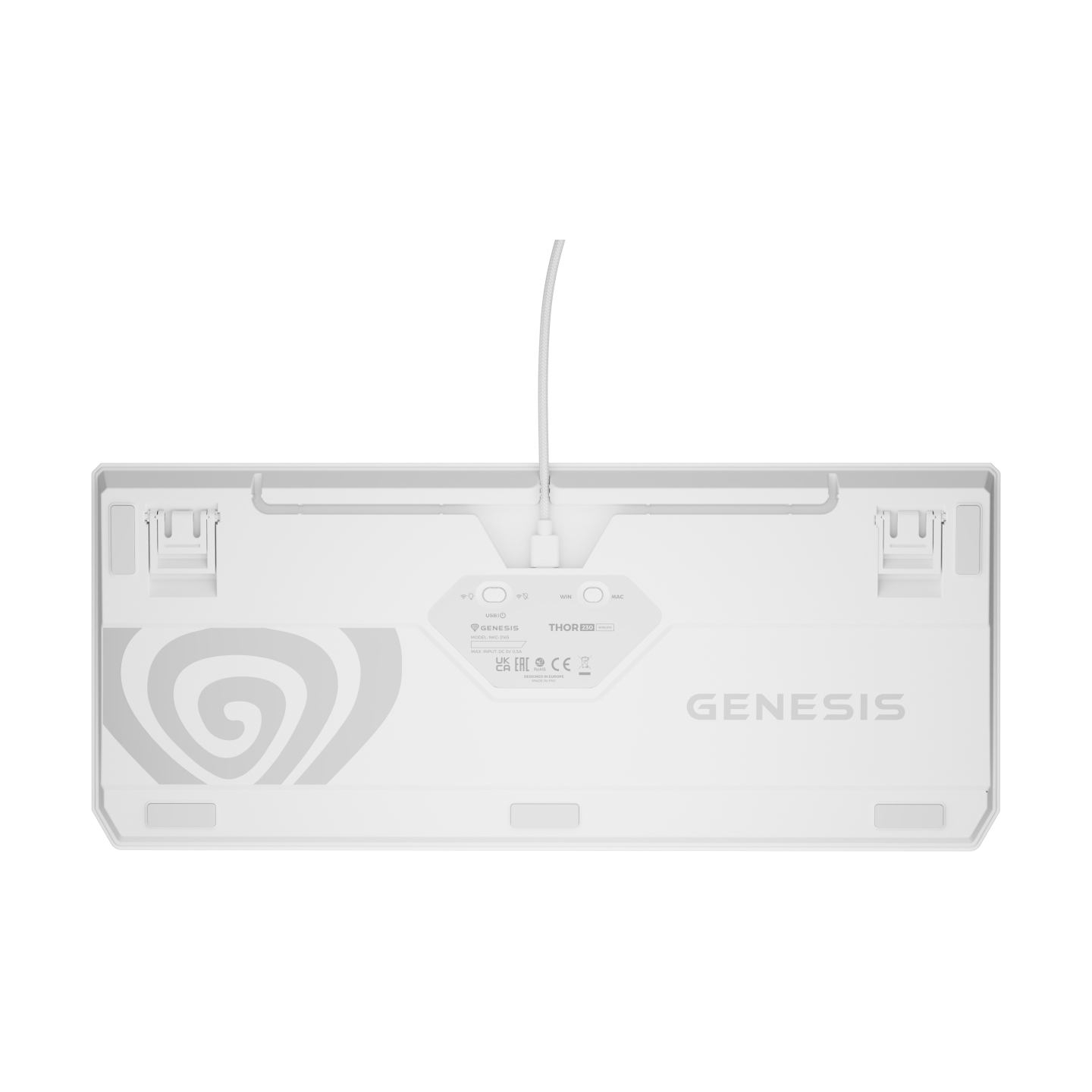 Genesis | THOR 230 | Mechanical Gaming Keyboard | Wireless | US | Outemu Red | White