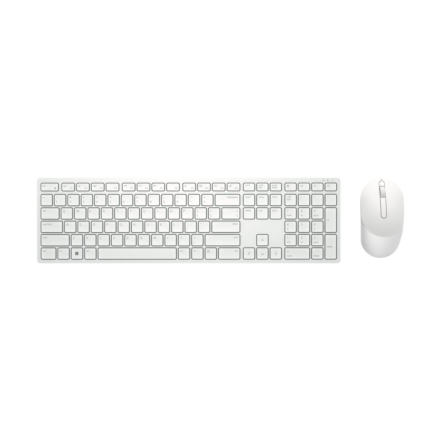 Dell | Keyboard and Mouse | KM5221W Pro | Keyboard and Mouse Set | Wireless | Mouse included | Russian | White