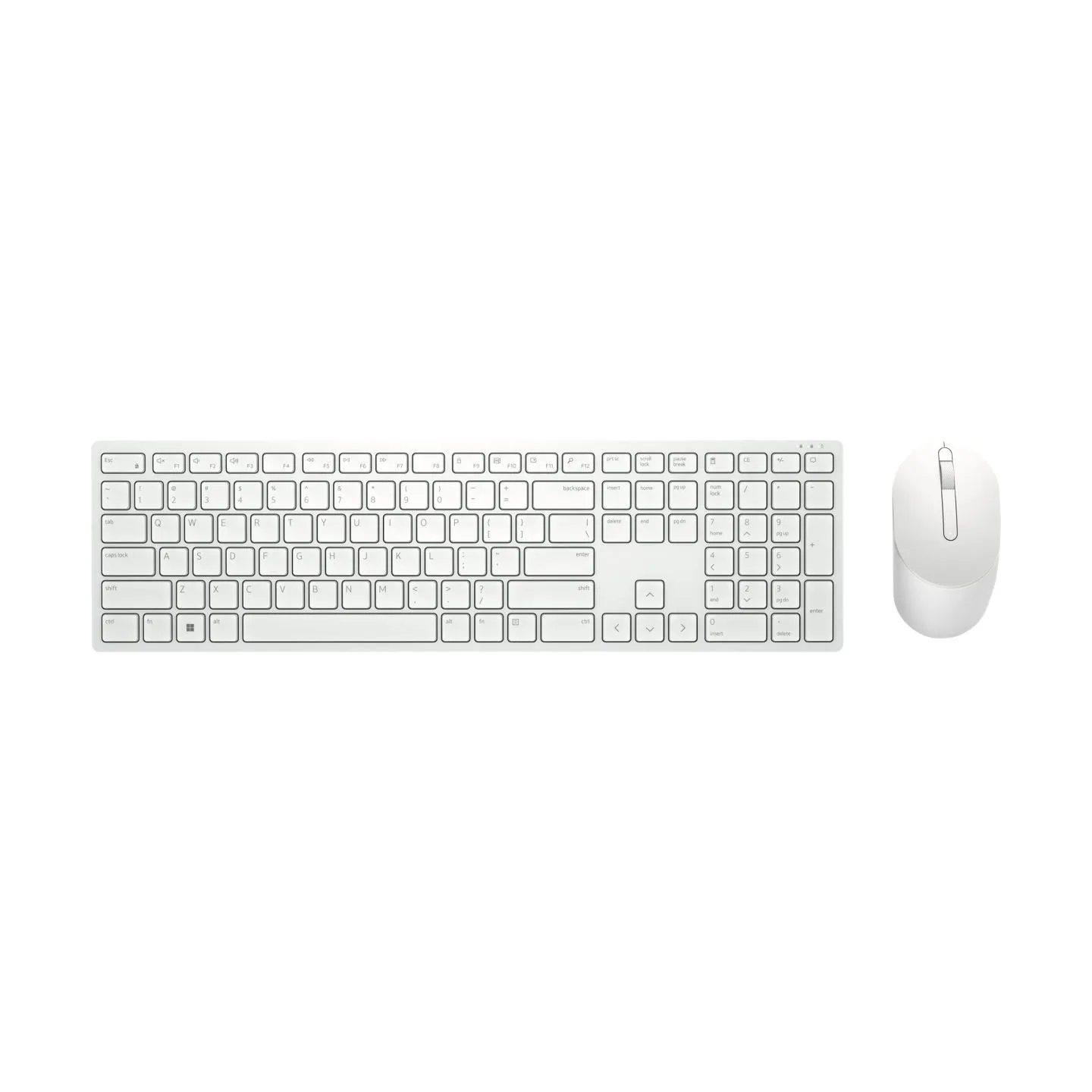 Dell | Keyboard and Mouse | KM5221W Pro | Keyboard and Mouse Set | Wireless | Mouse included | Russian | White