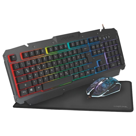 Logilink | Gaming-Set, keyboard, mouse and mouspad | ID0185 | Keyboard, Mouse and Pad Set | Wired | Mouse included | DE