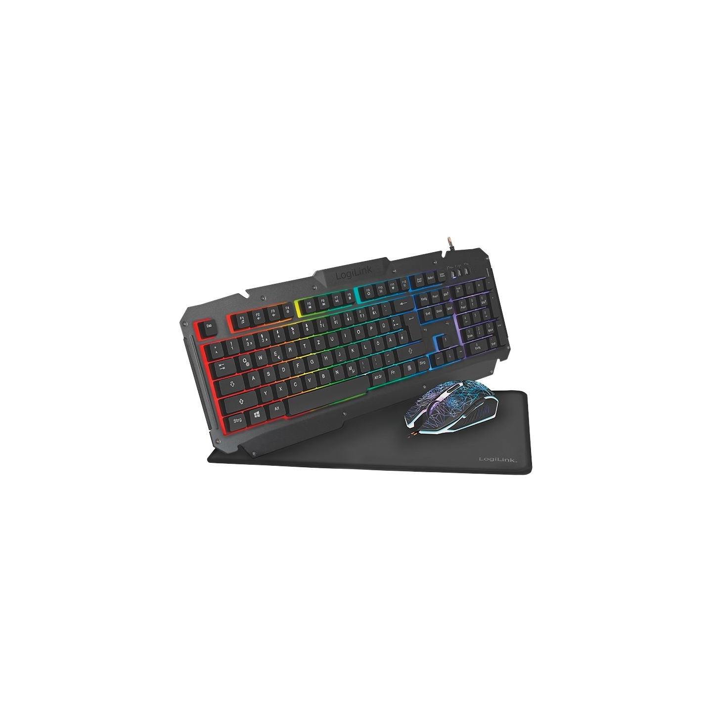 Logilink | Gaming-Set, keyboard, mouse and mouspad | ID0185 | Keyboard, Mouse and Pad Set | Wired | Mouse included | DE