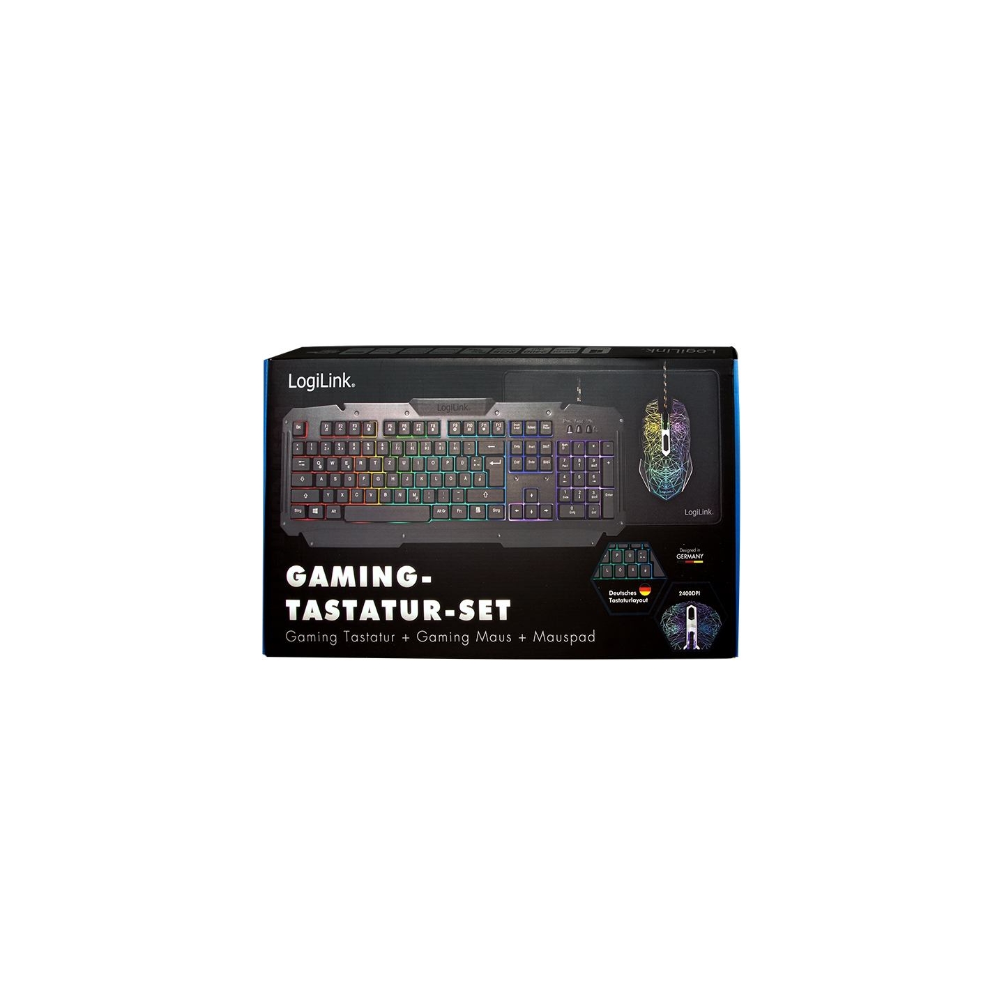 Logilink | Gaming-Set, keyboard, mouse and mouspad | ID0185 | Keyboard, Mouse and Pad Set | Wired | Mouse included | DE