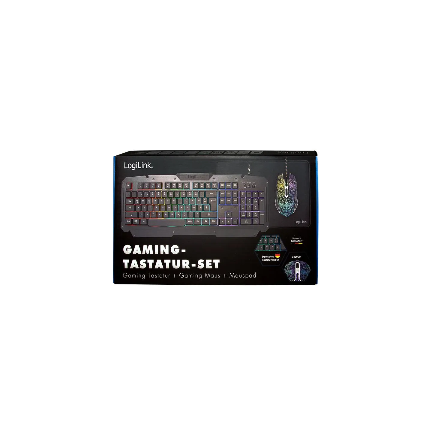 Logilink | Gaming-Set, keyboard, mouse and mouspad | ID0185 | Keyboard, Mouse and Pad Set | Wired | Mouse included | DE
