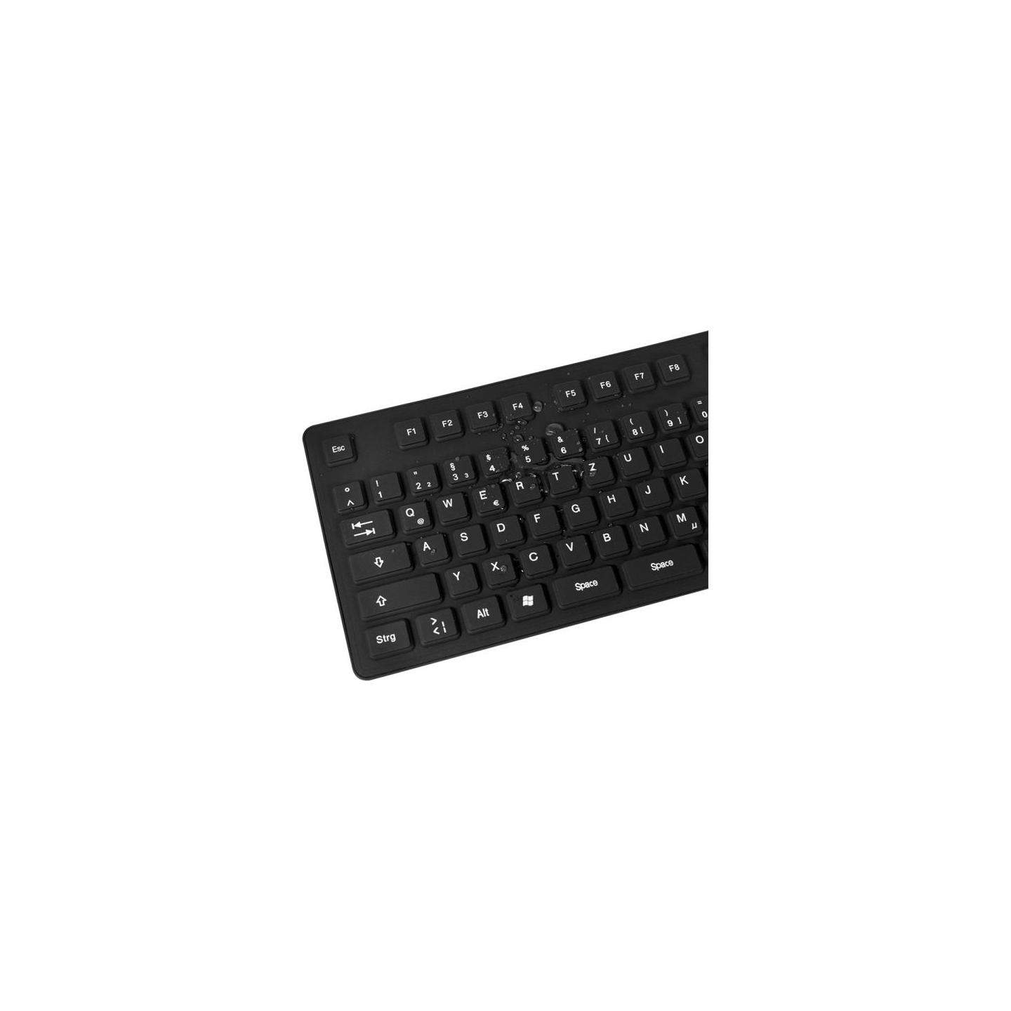 Logilink | Flexible waterproof Keyboard USB + PS/2 | ID0019A | Flexible keyboard | Wired | DE | Black