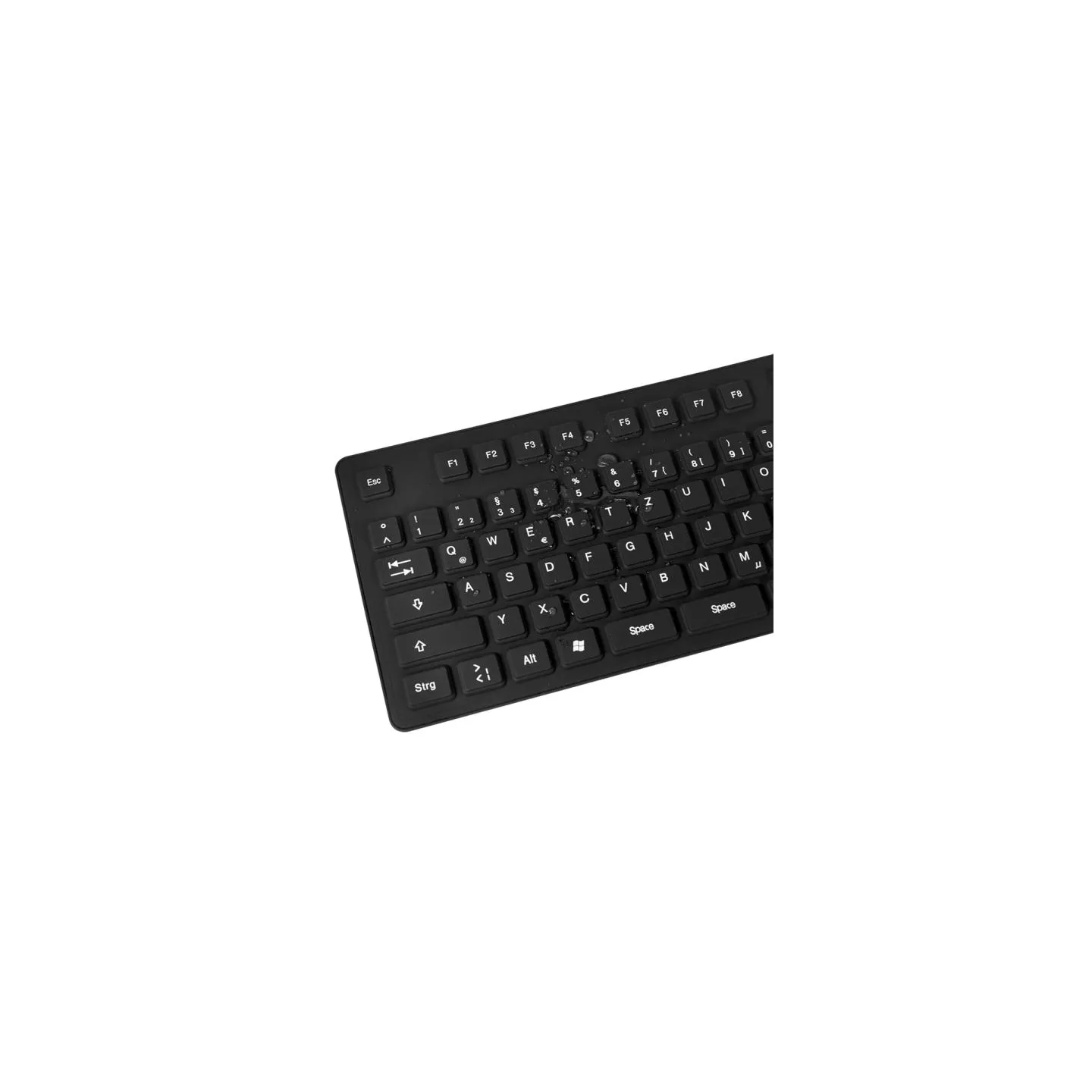 Logilink | Flexible waterproof Keyboard USB + PS/2 | ID0019A | Flexible keyboard | Wired | DE | Black