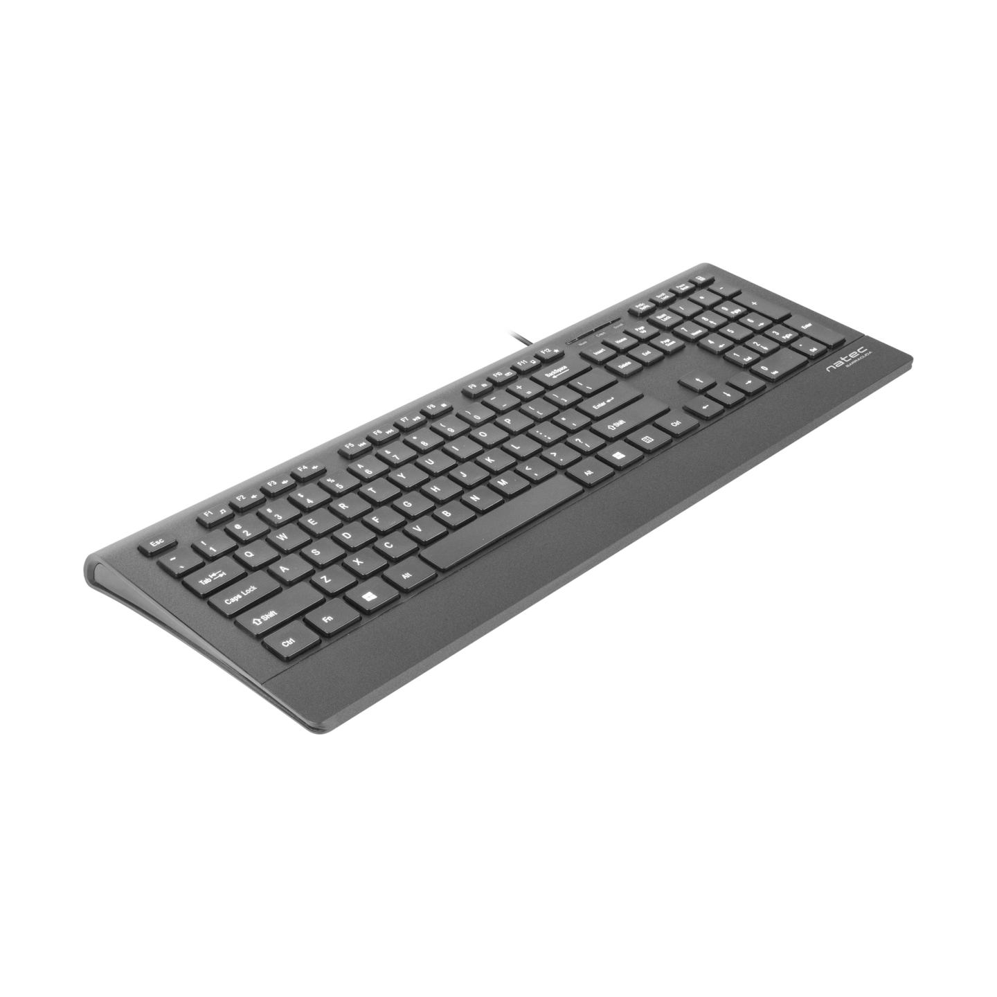 Natec Keyboard, Barracuda, US Layout, Slim | Natec | Keyboard | Barracuda | Standard | Wired | US | Black