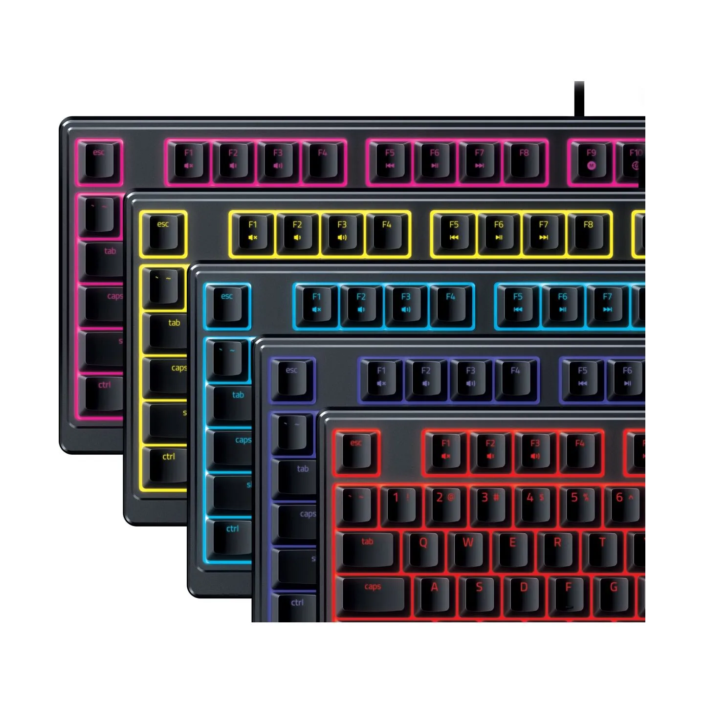 Razer | Gaming Keyboard | Ornata V3 X | Gaming keyboard | Wired | RGB LED light | NORD | Silent Membrane | Black