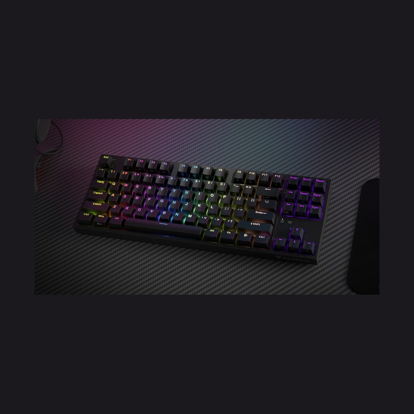 Genesis | THOR 404 TKL | Mechanical Gaming Keyboard | Wired | US | Kailh Box Brown V2 | Black | RGB