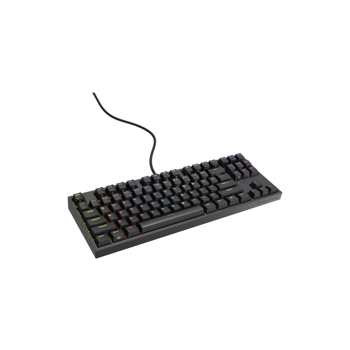 Genesis | THOR 404 TKL | Mechanical Gaming Keyboard | Wired | US | Kailh Box Brown V2 | Black | RGB
