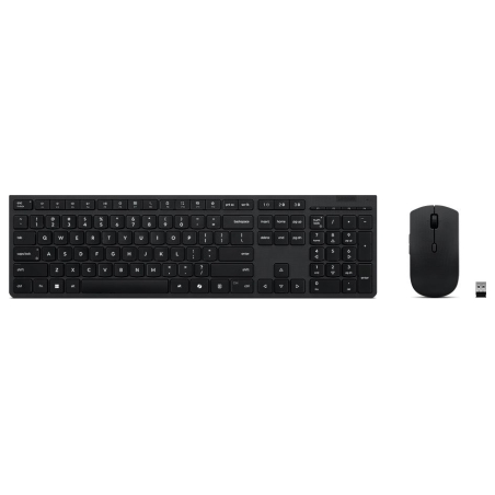 Lenovo Professional Wireless Rechargeable Combo Keyboard and Mouse | Keyboard and Mouse Set | Wireless | Mouse included | Blueto