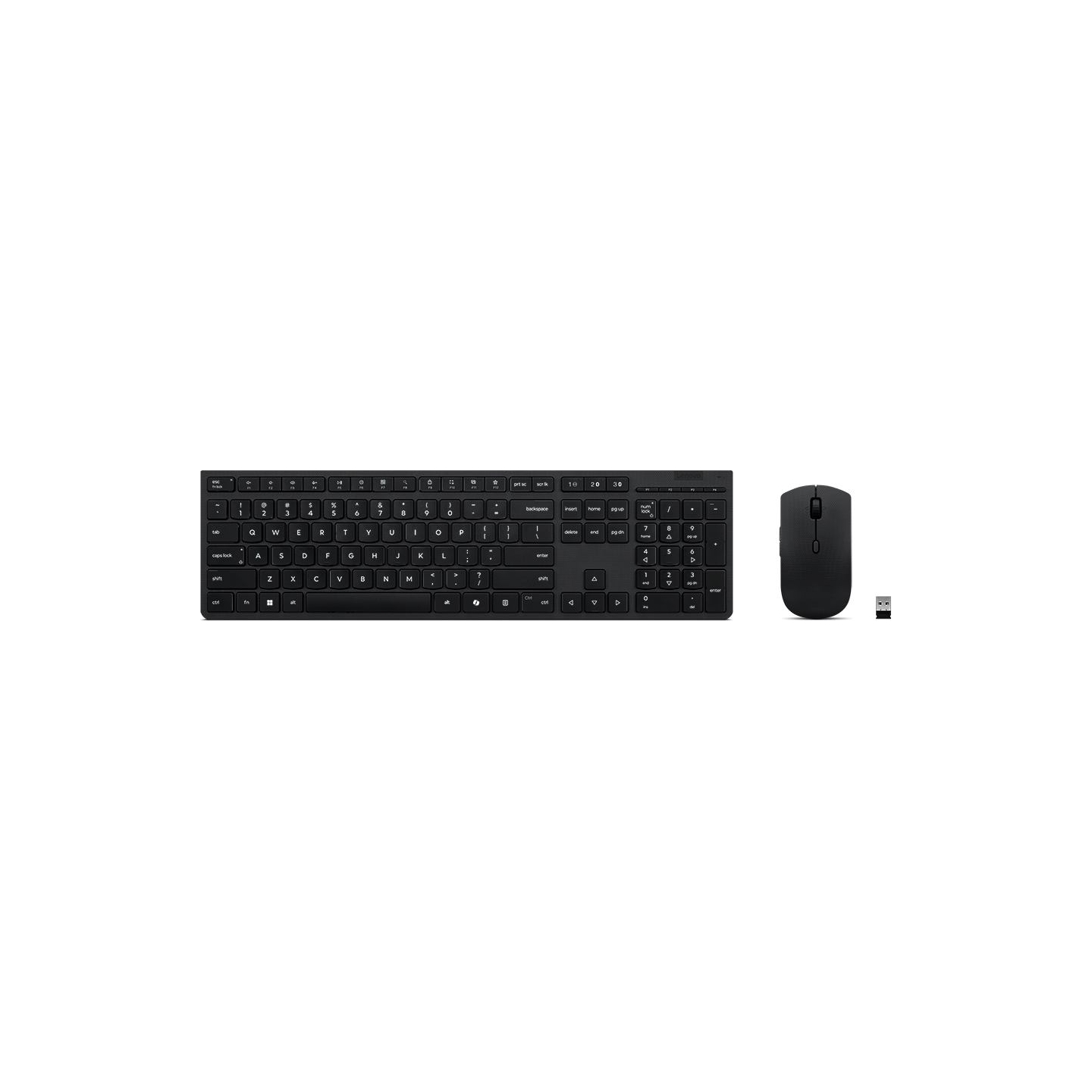 Lenovo Professional Wireless Rechargeable Combo Keyboard and Mouse | Keyboard and Mouse Set | Wireless | Mouse included | Blueto