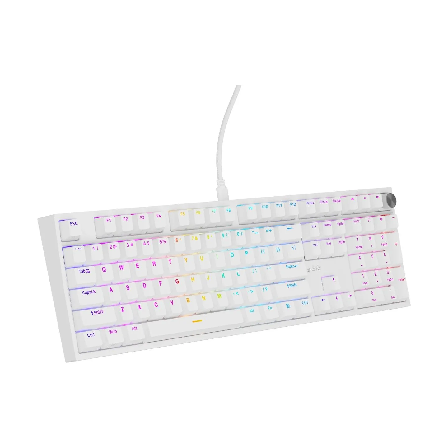 Genesis Thor 404 | Mechanical Gaming Keyboard | Wired | US | Gateron Yellow Pro | White