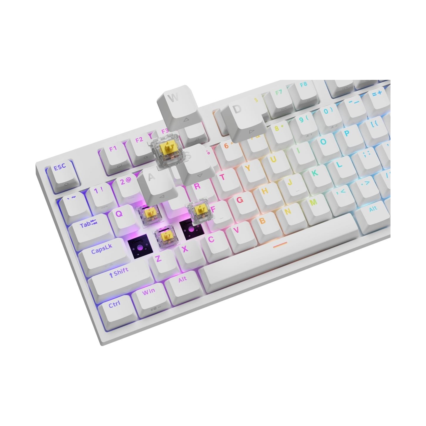 Genesis Thor 404 | Mechanical Gaming Keyboard | Wired | US | Gateron Yellow Pro | White