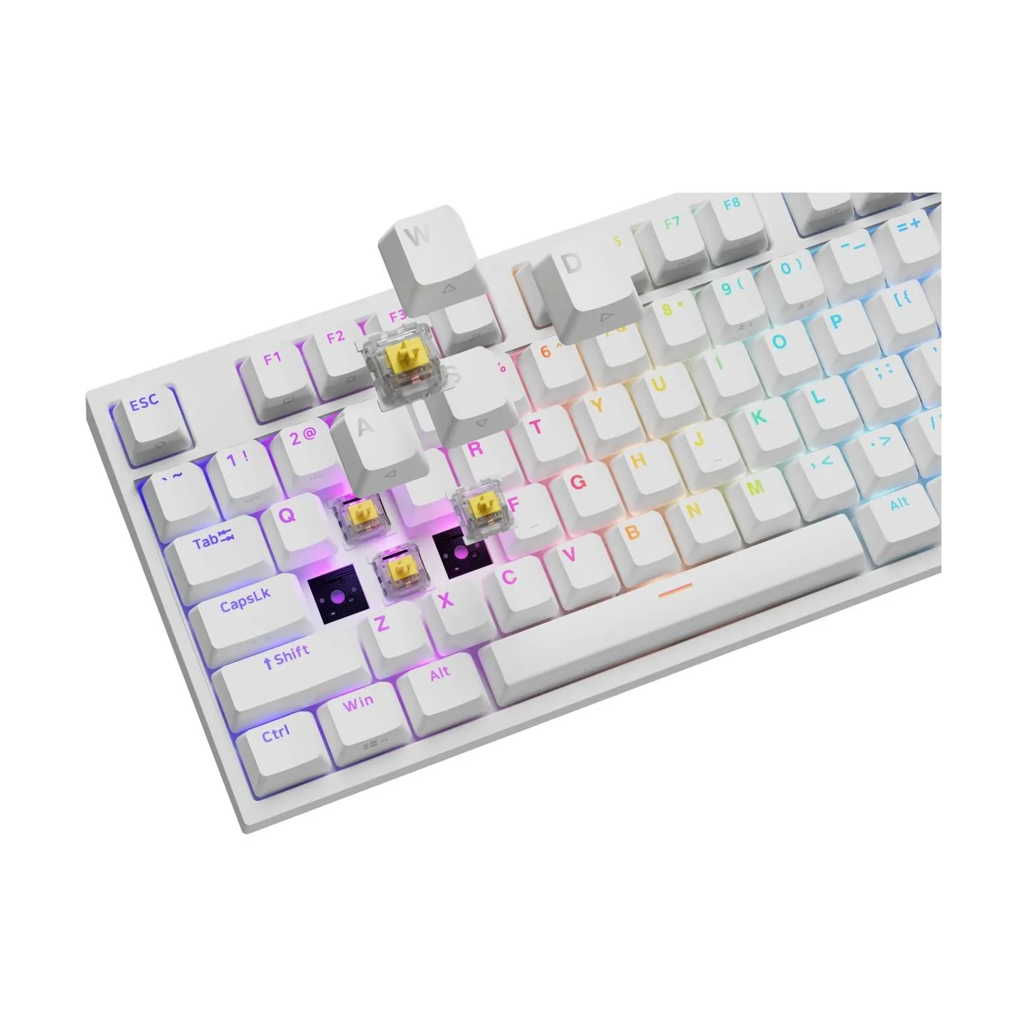 Genesis Thor 404 | Mechanical Gaming Keyboard | Wired | US | Gateron Yellow Pro | White