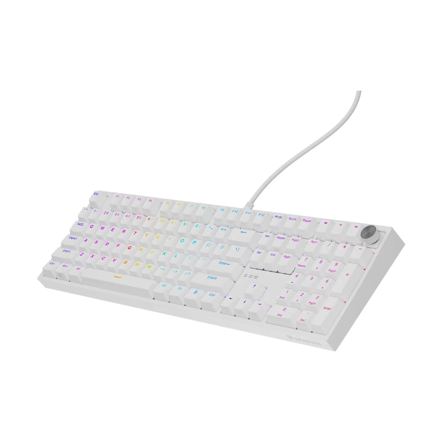 Genesis Thor 404 | Mechanical Gaming Keyboard | Wired | US | Gateron Yellow Pro | White