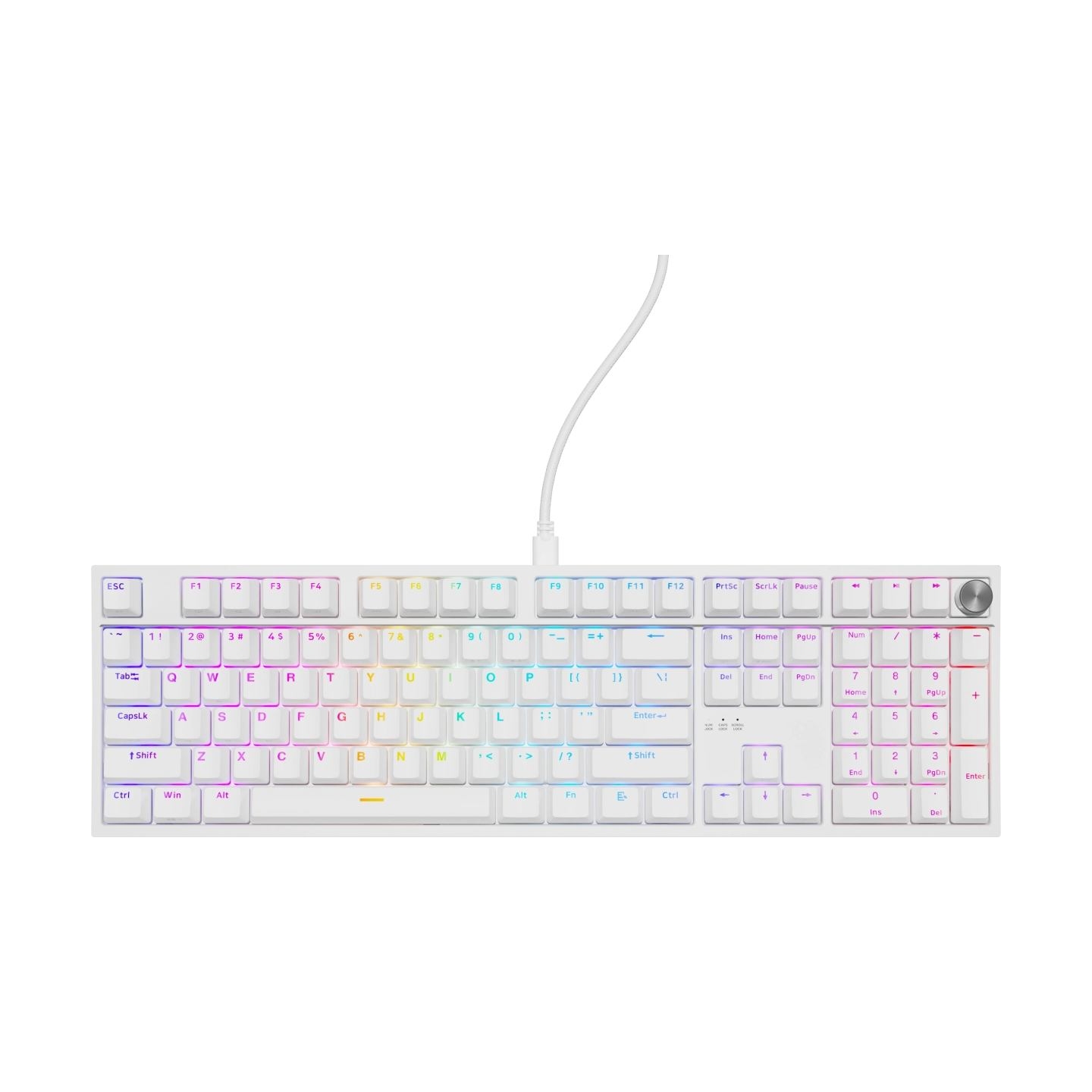 Genesis Thor 404 | Mechanical Gaming Keyboard | Wired | US | Outemu Peach Silent | White