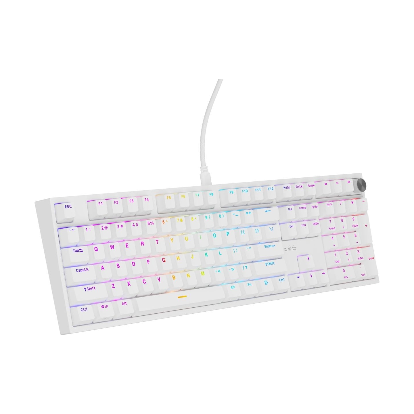 Genesis Thor 404 | Mechanical Gaming Keyboard | Wired | US | Outemu Peach Silent | White