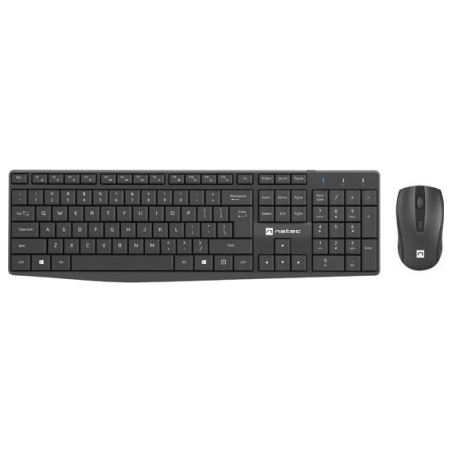 Natec | Keyboard and Mouse | Squid 2in1 Bundle | Keyboard and Mouse Set | Wireless | Wireless connection | US | Black