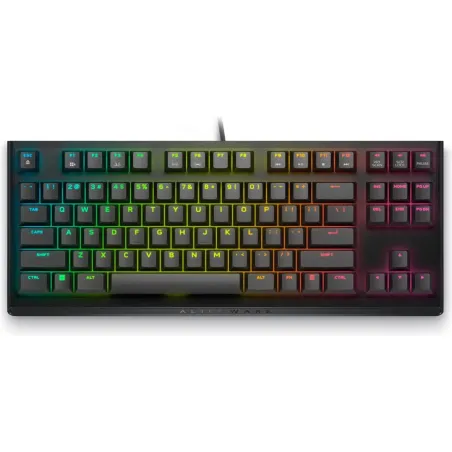 Dell Alienware Tenkeyless AW420K | Gaming Keyboard | Wired | EN | CHERRY MX Red | Dark Side of the Moon