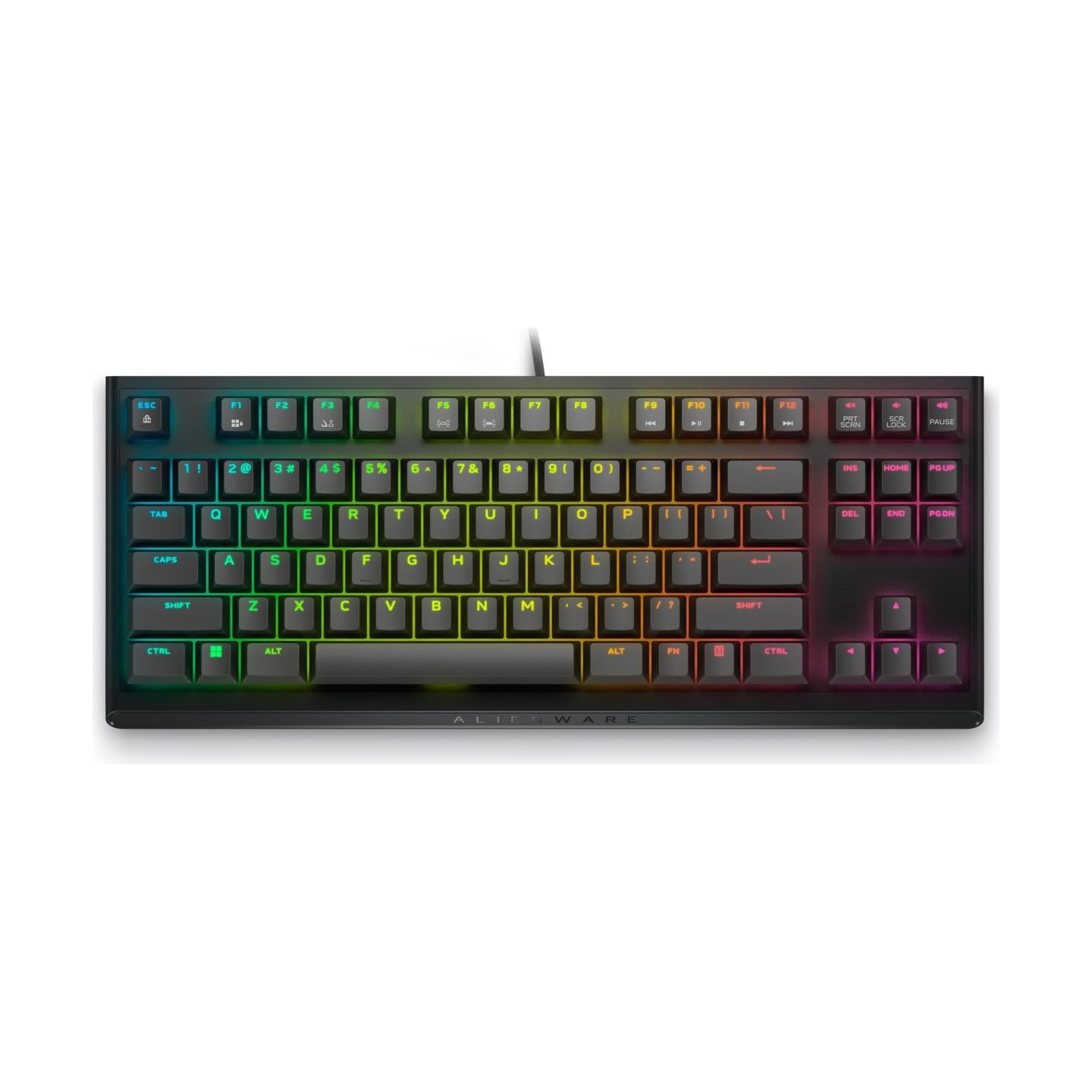 Dell Alienware Tenkeyless AW420K | Gaming Keyboard | Wired | EN | CHERRY MX Red | Dark Side of the Moon