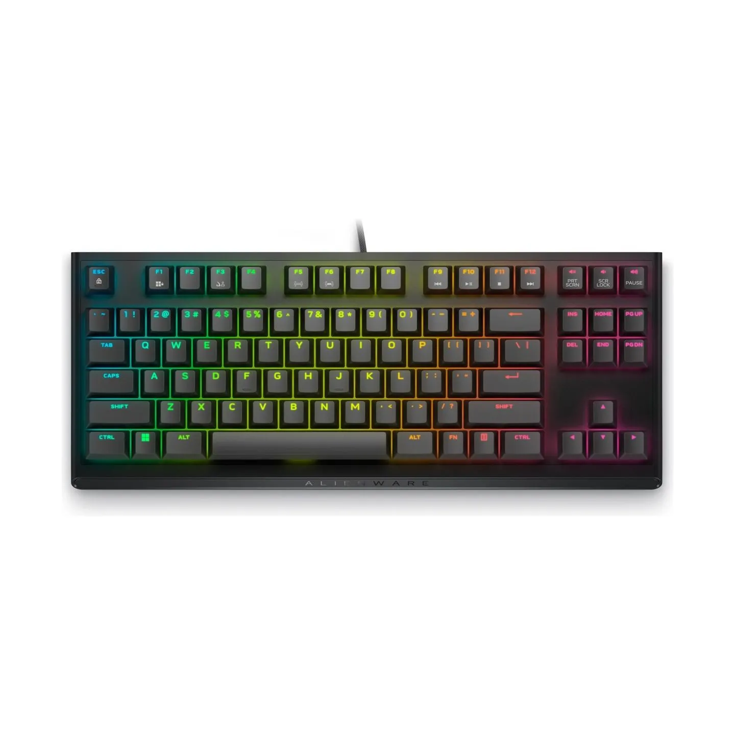 Dell Alienware Tenkeyless AW420K | Gaming Keyboard | Wired | EN | CHERRY MX Red | Dark Side of the Moon