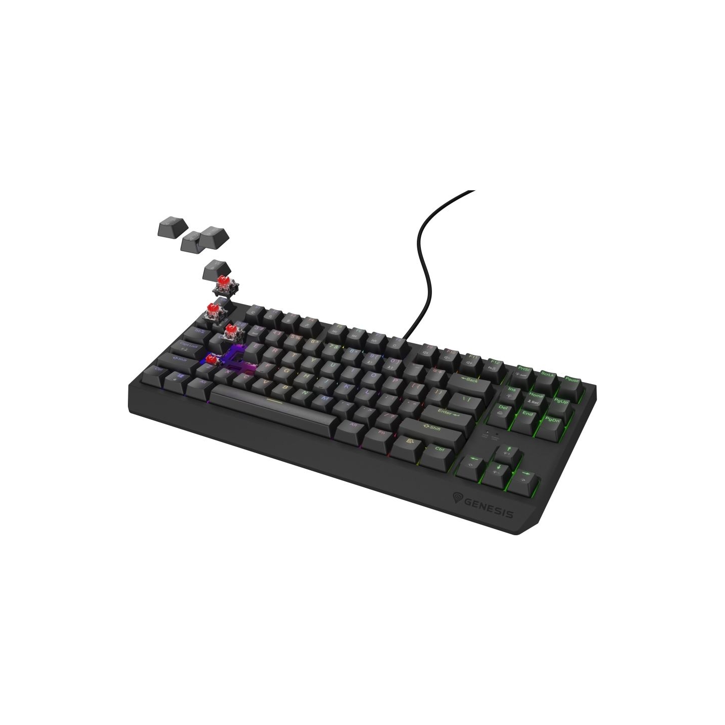 Genesis | THOR 230 TKL | Mechanical Gaming Keyboard | Wired | US | Linear | Black | RGB