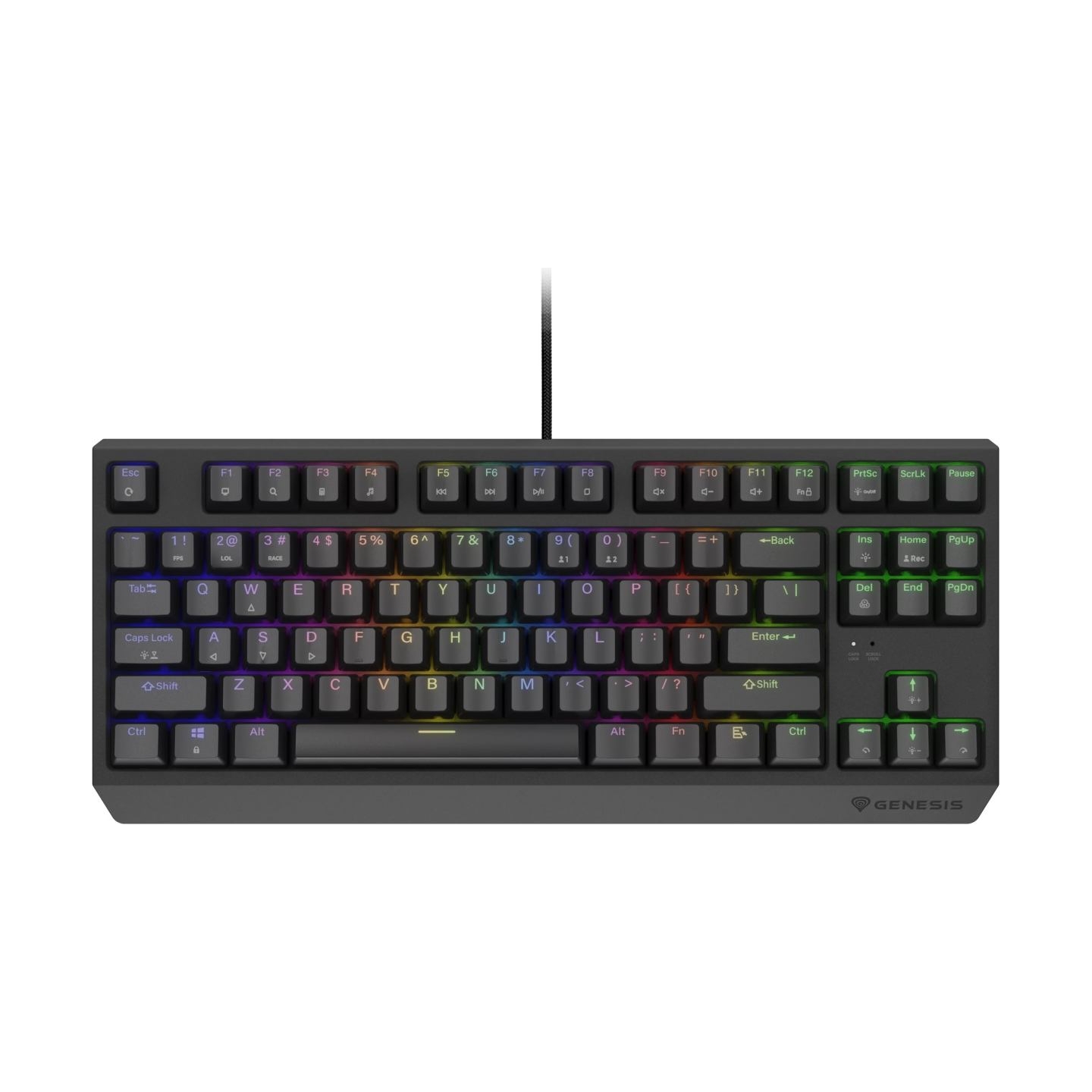 Genesis | THOR 230 TKL | Mechanical Gaming Keyboard | Wired | US | Linear | Black | RGB